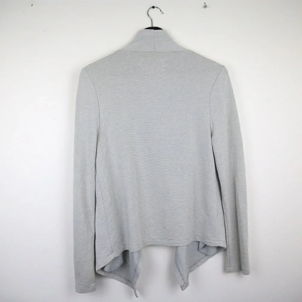 CUPCAKES AND CASHMERE Striped Drapery Open Front Cardigan - Picture 5 of 5